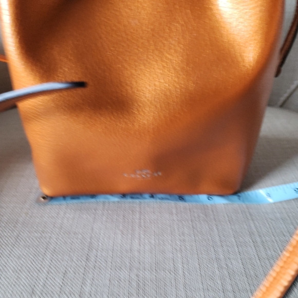 Coach Metallic Orange Leather Drawstring Crossbody - Picture 14 of 15